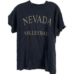 Fruit of the loom shirt Nevada volleyball heavy cotton blue silver medium READ